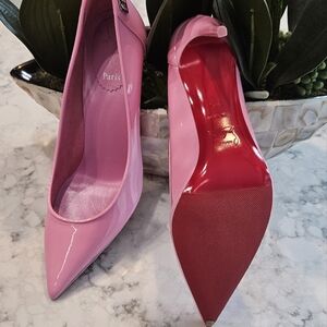 Christian Louboutin Patent Leather Sporty Kate 85mm In Pinkador